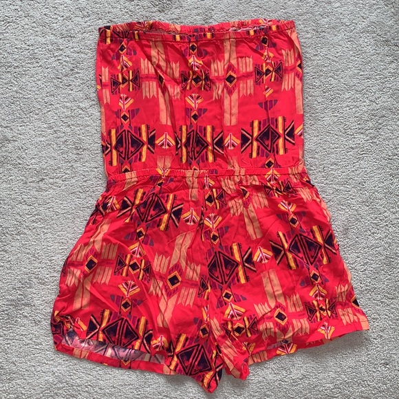 GARAGE Smocked-Waist Romper - Picture 2 of 4